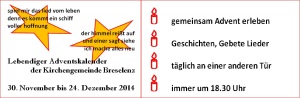 Lebendiger Adventskalender der Kirchengemeinde Breselenz @ Ev.-luth. Kirchengemeinde Breselenz | Jameln | Niedersachsen | Deutschland